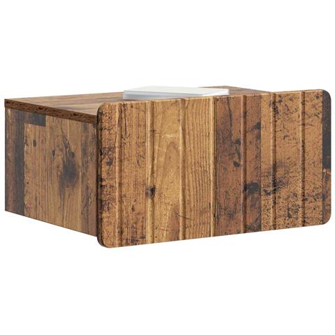 Mobiletto da notte a muro Legno antico 49 x 34,5 x 24 cm - Foto 2