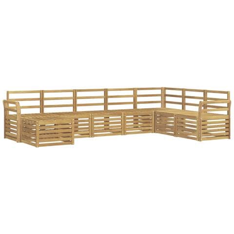 Set di divani da esterno 8 pcs Bianco 308 x 190 x 73 cm - Foto 1