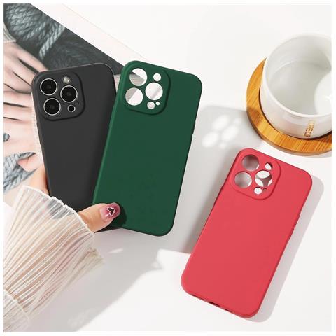 Custodia In Silicone Per Iphone 14 Plus, Copertura Verde Menta. - Foto 1