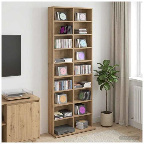 Mobile per CD Rovere Artigianale 65 x 23,5 x 175 cm - Foto 2