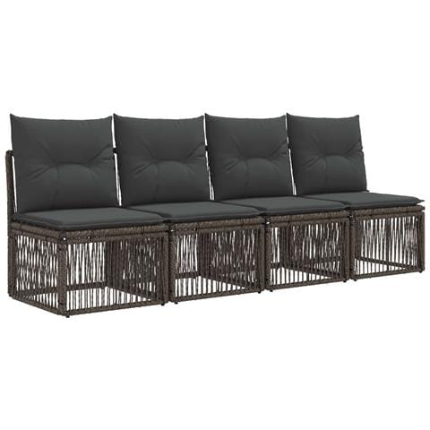 Set Divano da Giardino 12 pz Grigio e Grigio Scuro polyrattan - Foto 10