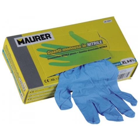 Guanti da lavoro in nitrile monouso ambidestri confezione 100 Pz Tg XL - Foto 4