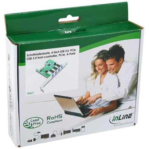 Controller PCIe USB 3.0 4 Porte + Adattatore Low Profile - Foto 2