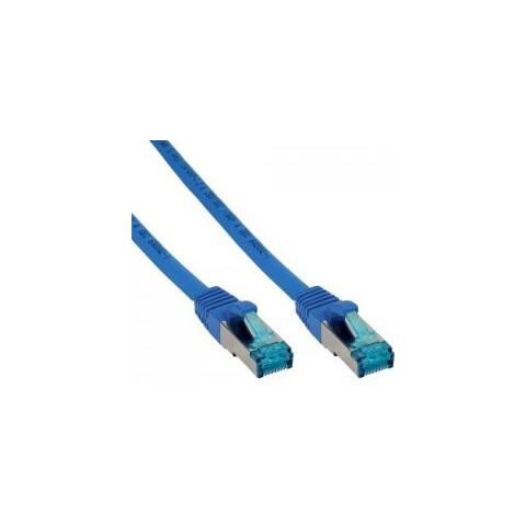 Cavo Rete Lan Cat. 6A, S / FTP (PIMF) , HalogenFree 500MHz, blu, 1.5m - Foto 1