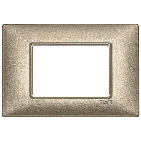 Placca 3 Moduli Bronzo Metallizzato Plana 14653.70 - Foto 1