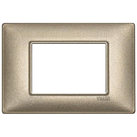 Placca 3 Moduli Bronzo Metallizzato Plana 14653.70 - Foto 2