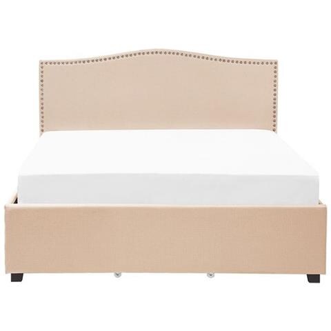 Letto Con Contenitore In Tessuto Beige 180x200cm Montpellier - Foto 22