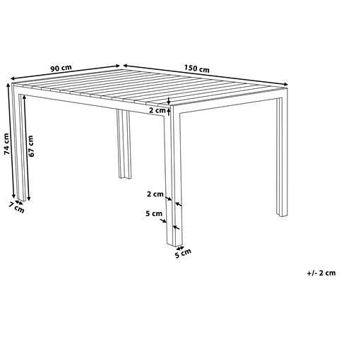 Tavolo Da Pranzo Da Esterno Grigio 150x90 Cm Como - Foto 15