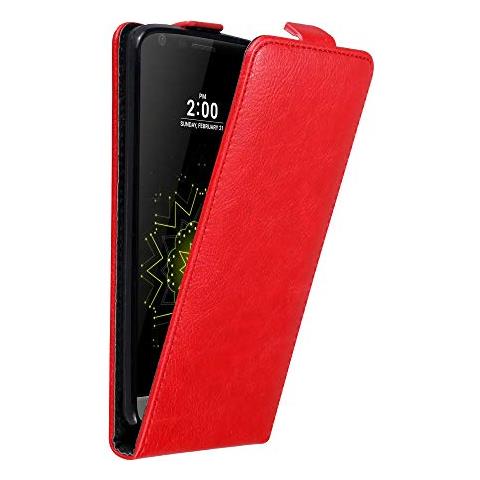 Custodia Compatibile Con Lg G5 In Rosso Mela - Coperchio Protettivo In Design Flip Con Chiusura Magnetica - Foto 1