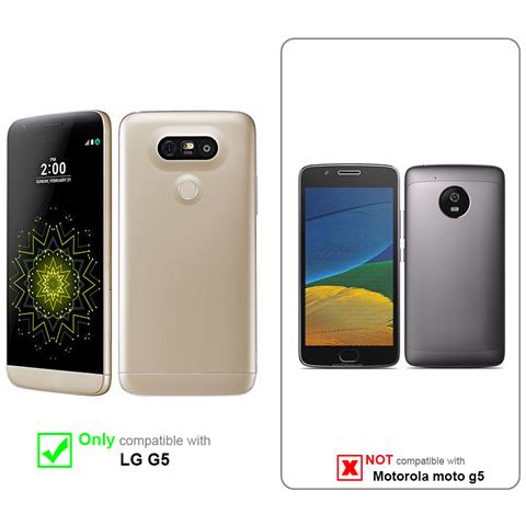 Custodia Compatibile Con Lg G5 In Rosso Mela - Coperchio Protettivo In Design Flip Con Chiusura Magnetica - Foto 9