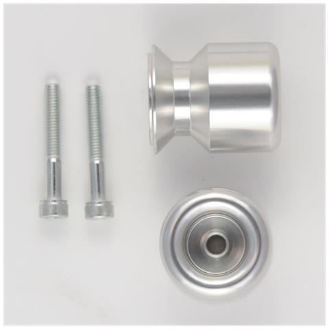 Coppia Tamponi Paratelaio Cavalletto Nottolini Moto Vite M 6 Argento - Foto 1