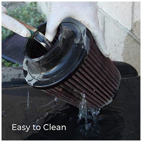 K N Universale Clamp-on Air Filter High Performance Premium Lavabile Sostituzione Del Filtro Diametro Flangia 4 A Filtro Altezza 5 5 A Flangia Durata 1 125 A Forma Affusolata Rotonda Rg-1001rd - Foto 4