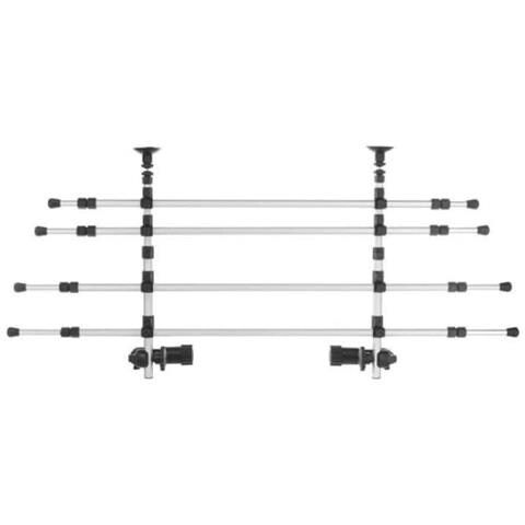 Barriera Auto per Cani 105-172 cm in Alluminio Argento e Nero - Foto 1