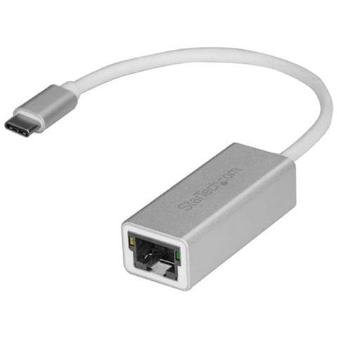 Adattatore di rete USB-C a RJ45 Gigabit Ethernet Gbe - M / F - Argento - Foto 1