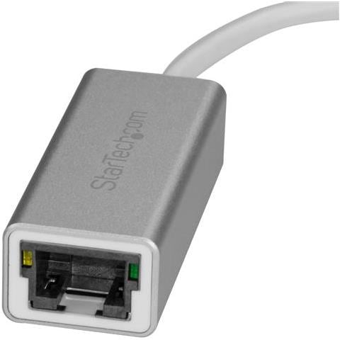 Adattatore di rete USB-C a RJ45 Gigabit Ethernet Gbe - M / F - Argento - Foto 2