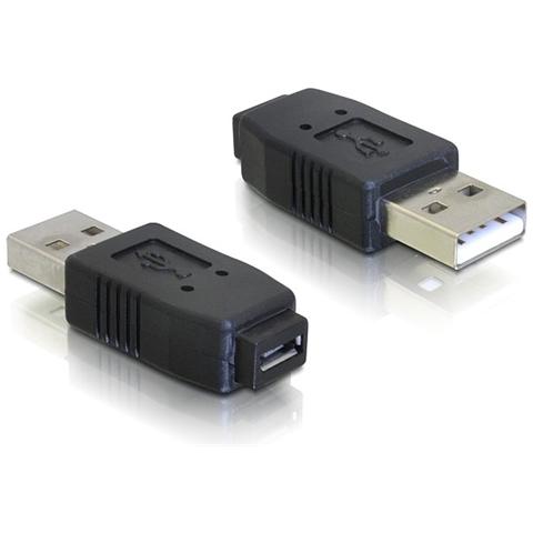 Adapter USB micro-A+B female to USB2.0-A male USB micro-A+B USB 2.0 A Nero cavo di interfaccia e adattatore - Foto 1