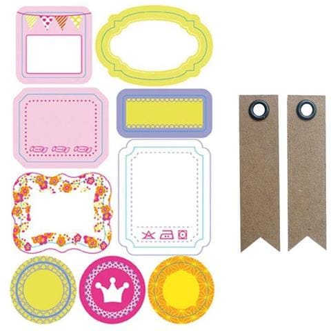 Etichette Riposizionabili Rosa + 20 Etichette Kraft Con Gagliardetto - Foto 1