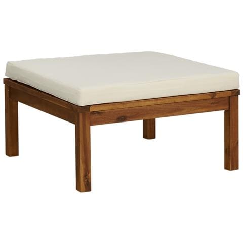 Set Divani da Giardino 6 pz con Cuscini Crema in Legno Acacia - Foto 2