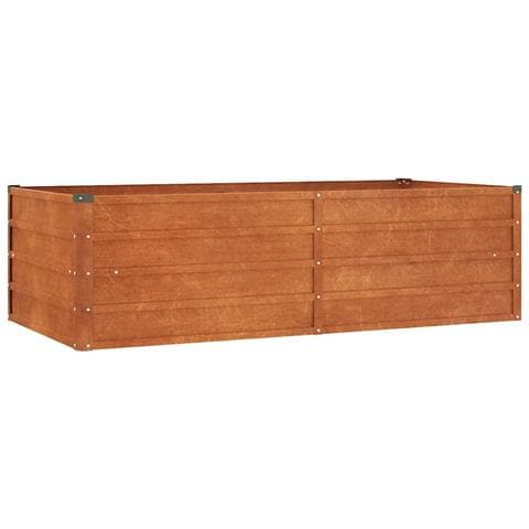 Letto Rialzato da Giardino Ruggine 160x80x45 cm Acciaio Corten - Foto 2