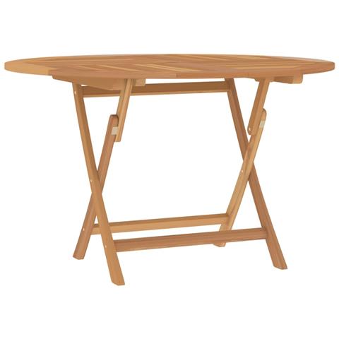 Tavolo da Giardino Pieghevole diametro110x75 cm Legno Massello di Teak - Foto 1