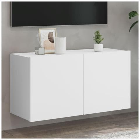 Mobile Tv A Parete Bianco 80x30x41 Cm - Foto 1