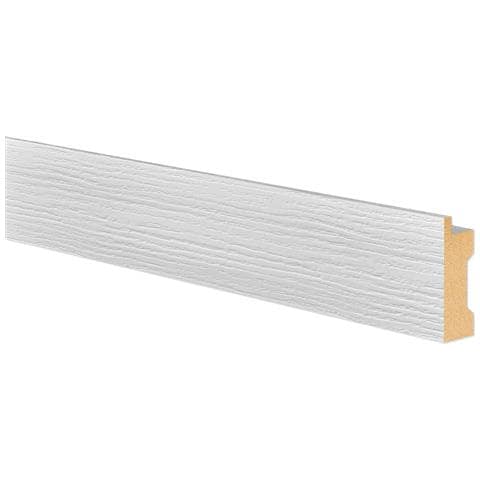 Battiscopa In Polimeri Ad Incasso Rasomuro Per Cartongesso 39x17x2800mm - Bianco - Rovere - - Bianco Spazzolato - Foto 1
