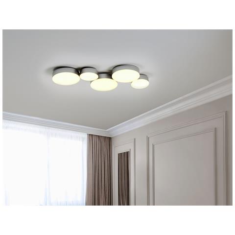 Lampadario A Led Luga Metallo Argento - Foto 1