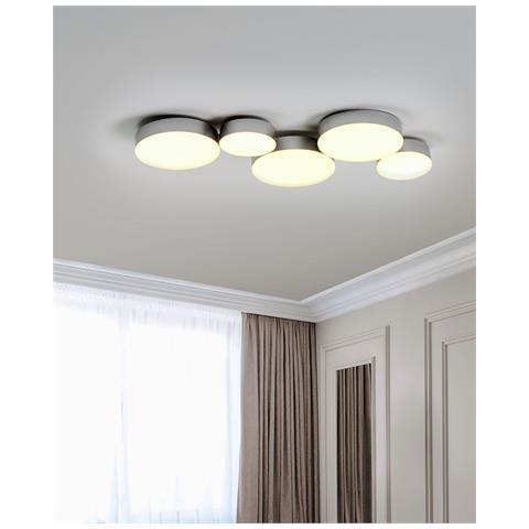 Lampadario A Led Luga Metallo Argento - Foto 8