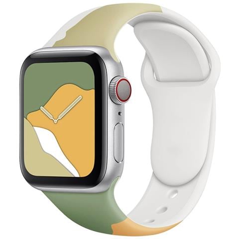 Cinturino Per Apple Watch 42/44/45mm In Tpu Patchwork, Verde - Foto 1