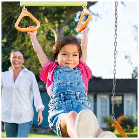 Altalena Da Giardino 4 Giochi Per Bambini 3-10 Anni 2 Seggiolini 1 Dondolo E Anelli Da Ginnastica Intex 44131 - Foto 8