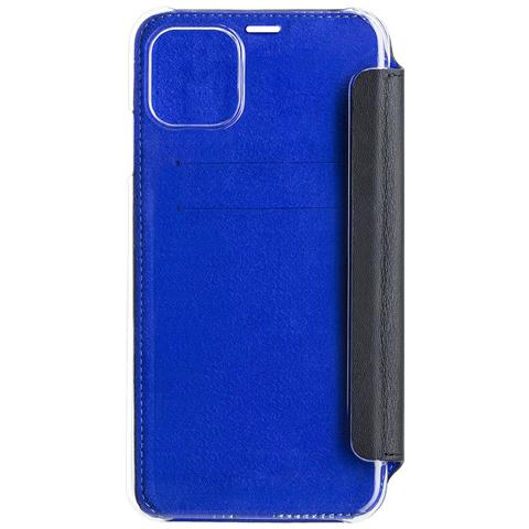 Custodia Per Iphone 11 Pro In Pelle Con Retro Trasparente E Portacarte, Nero - Foto 2
