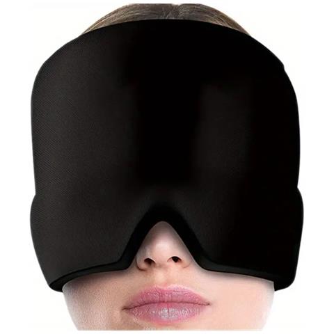 Cooling Cap - Maschera Gel Rrescante Per Mal Di Testa /emicrania Black - Foto 1