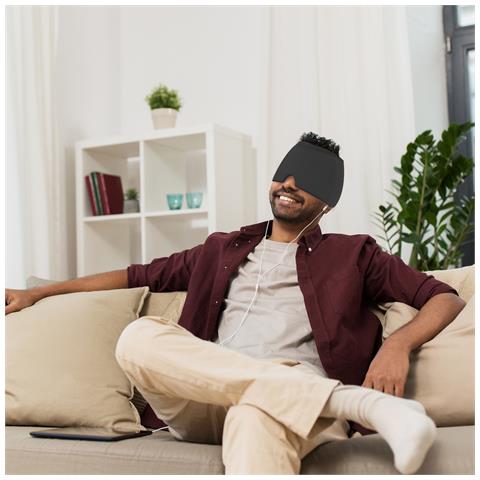 Cooling Cap - Maschera Gel Rrescante Per Mal Di Testa /emicrania Black - Foto 5