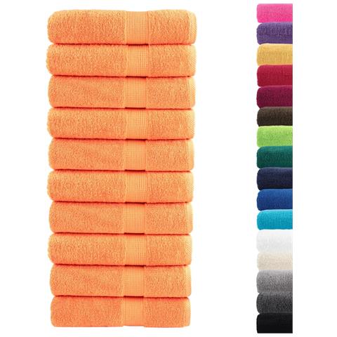 Asciugamani SOLUND 10 pz Arancioni 50x100 cm 600 g /m² - Foto 2