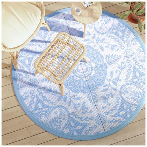 Tappeto Da Esterno Celeste 160 Cm In Pp - Foto 1