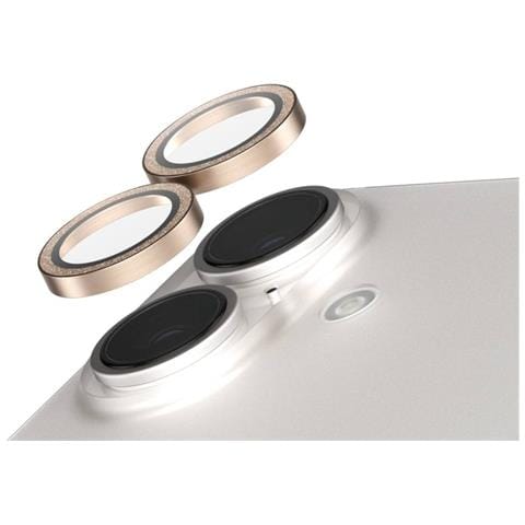 Protezione Obiettivo Per Iphone 16/16 Plus Sicura, Dorato - Foto 2