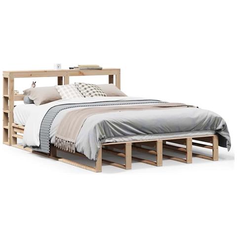 Giroletto Con Testiera 120x190 Cm In Legno Massello Di Pino - Foto 2