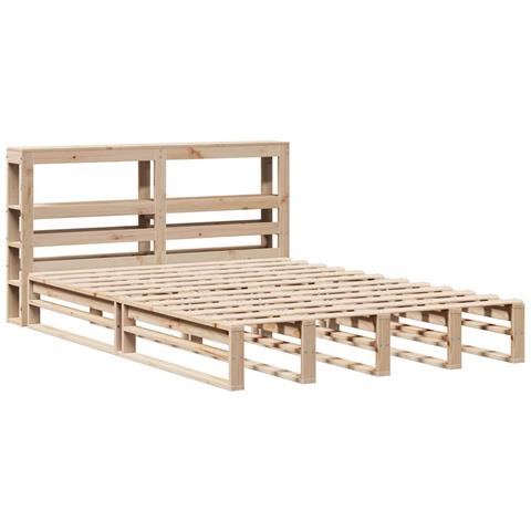 Giroletto Con Testiera 120x190 Cm In Legno Massello Di Pino - Foto 3