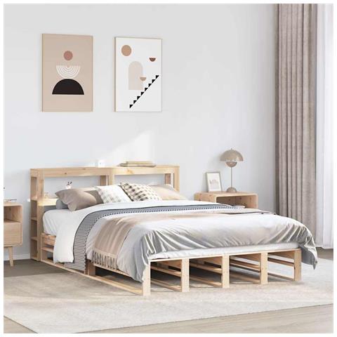 Giroletto Con Testiera 120x190 Cm In Legno Massello Di Pino - Foto 1