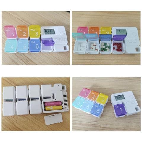 Pillolo Di 7 Giorni Con 4 Allarmi Sonori Di Promemoria Al Giorno. Blocchi Personalizzabili. - Foto 2