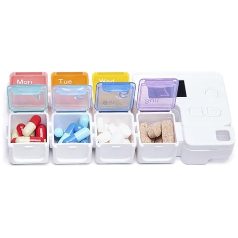 Pillolo Di 7 Giorni Con 4 Allarmi Sonori Di Promemoria Al Giorno. Blocchi Personalizzabili. - Foto 5