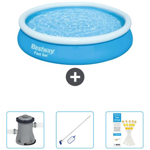 Piscina Fuori Terra - In Giro - 366x76 Cm - Blu - Include Accessori Coordinati Cb46 - Foto 1