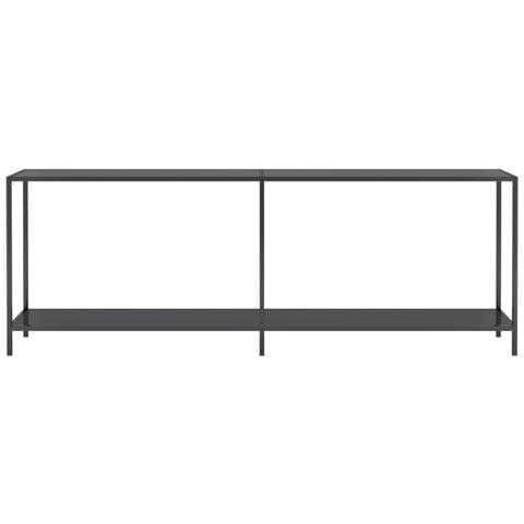 Lusso Casadino -  Tavolo Consolle Nero 220x35x75,5 Cm In Vetro Temperato - Foto 2