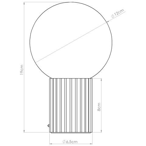 Lampada Da Tavolo Halo Bianco Sl. 1711 - Moderno Lampada Da Scrivania Bianco 19x12x12 Cm - Foto 2