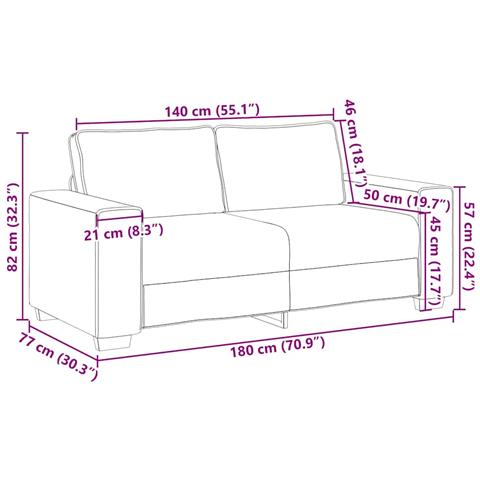 Divano a 2 Posti Verde Scuro 140 cm in Tessuto - Foto 9