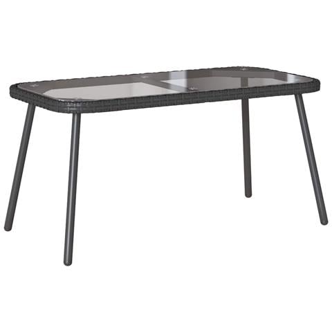 Tavolino da caffè  Nero 90x45x42 cm in Polyrattan - Foto 1