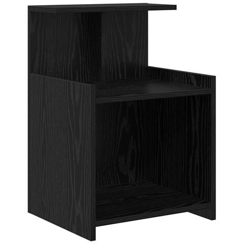 Comodino Rovere Nero 40x35x60 cm Legno ingegnerizzato - Foto 1