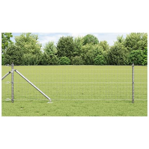 Recinzione Euro con 13 Picchetti 0.6x50 m Acciaio Zincato - Foto 2