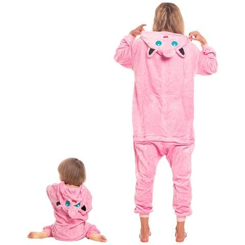 Pigiama Per Bambini Costume Kigurumi Onesie Jigglypuff Pokemon Rosa 135-145 - Foto 2