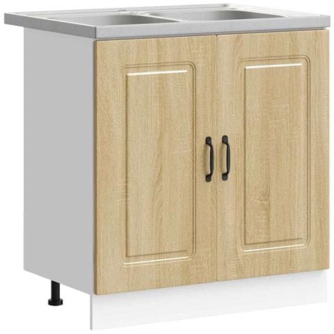 Mobile da cucina Kalmar 2 pcs Marrone 80 x 46 x 81.5 cm - Foto 1